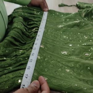 Dark green to light green double shade Mehndi dress Indian/Pakistan